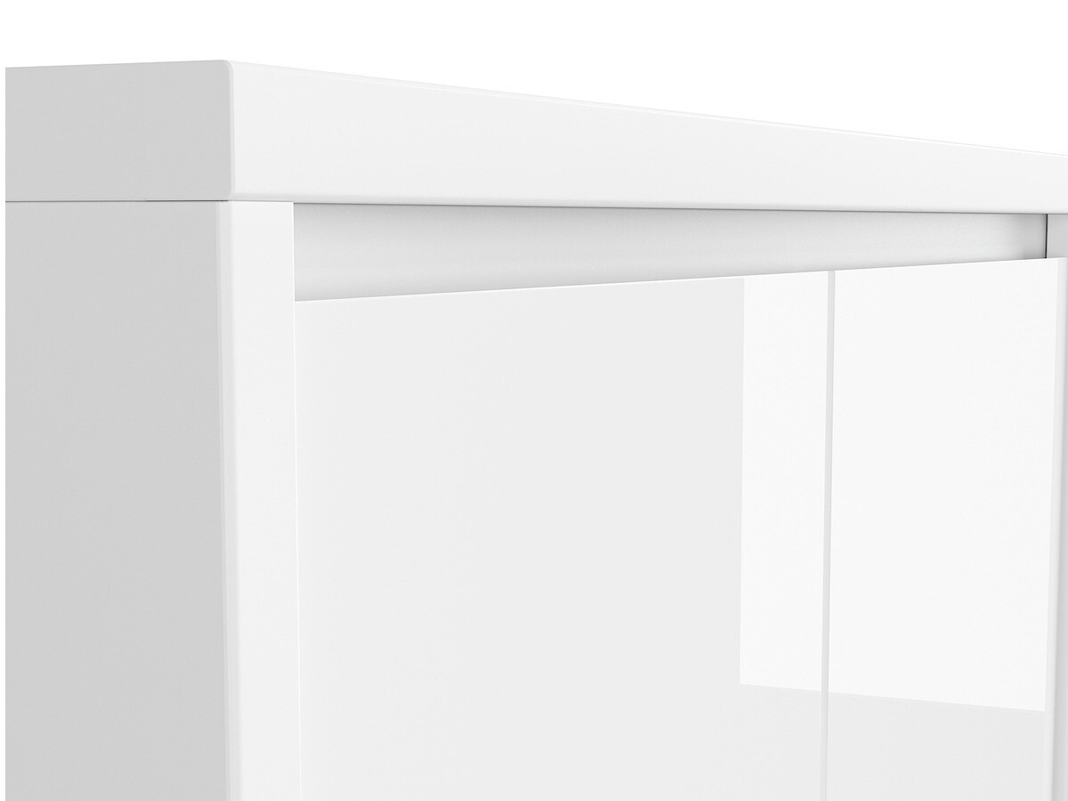 Aparador Nolroma 104 (Branco + Branco brilhante)