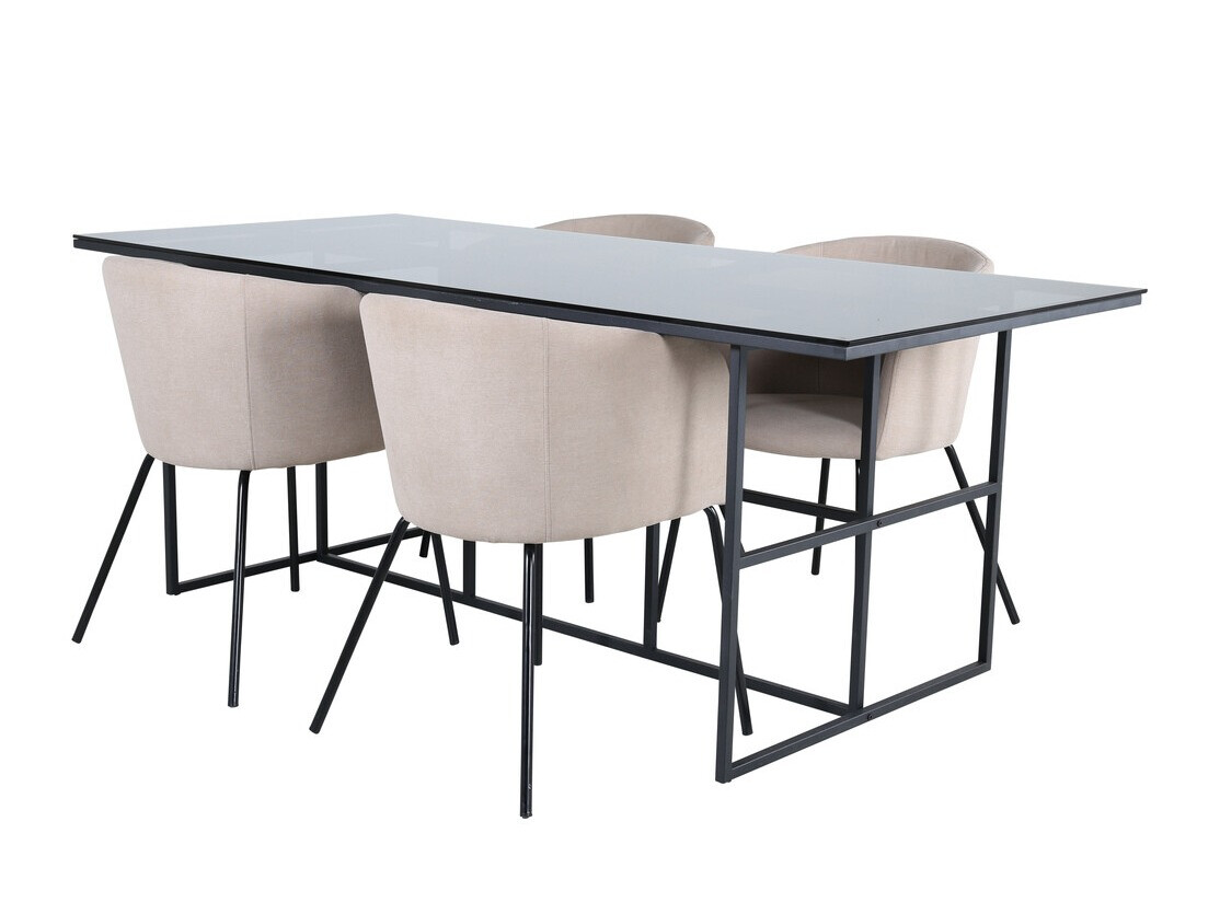 Conjunto para refeições Dallas 3044 (Creme + Preto)