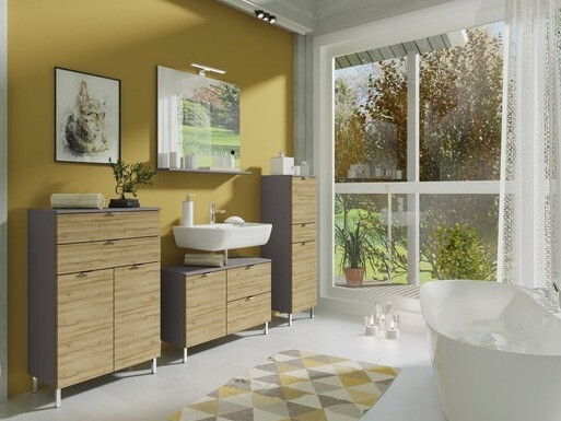 Espelho para casa de banho Temeli 100 (Grafite)