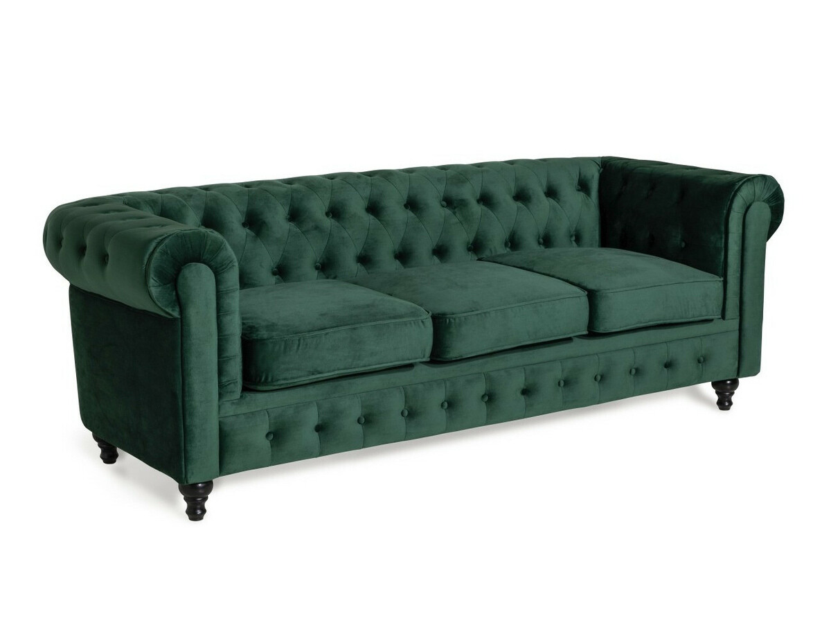 Chesterfield conjunto de mobiliário com estofo Manor House Ophfenu 110 (Verde)