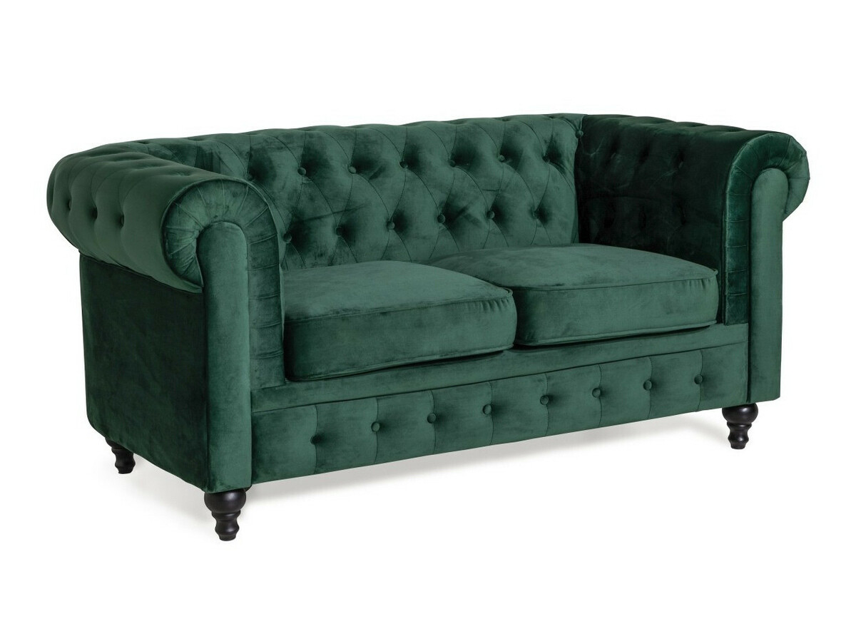 Chesterfield conjunto de mobiliário com estofo Manor House Ophfenu 110 (Verde)