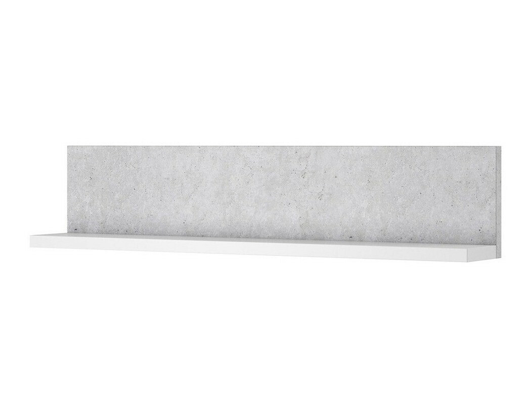 Estante de parede Lutiva 102 (Branco + Cimento)