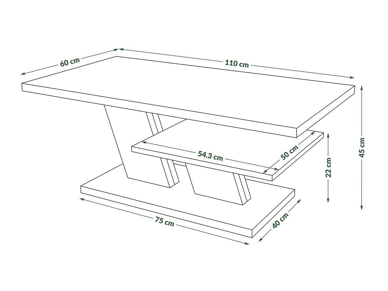 Mesa de centro Glendale 101