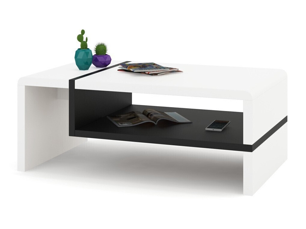 Mesa de centro Glendale 102 (Branco + Preto)