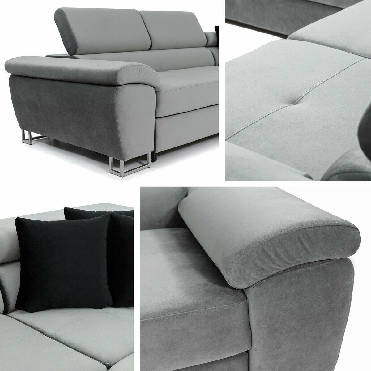 Sofá de canto Comfivo 265 (Uttario Velvet 2955 + Uttario Velvet 2979)