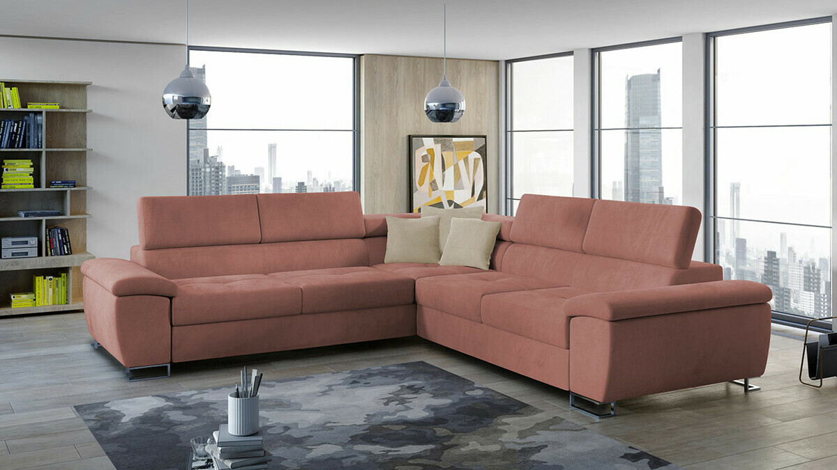 Sofá de canto Comfivo 265 (Uttario Velvet 2955 + Uttario Velvet 2979)