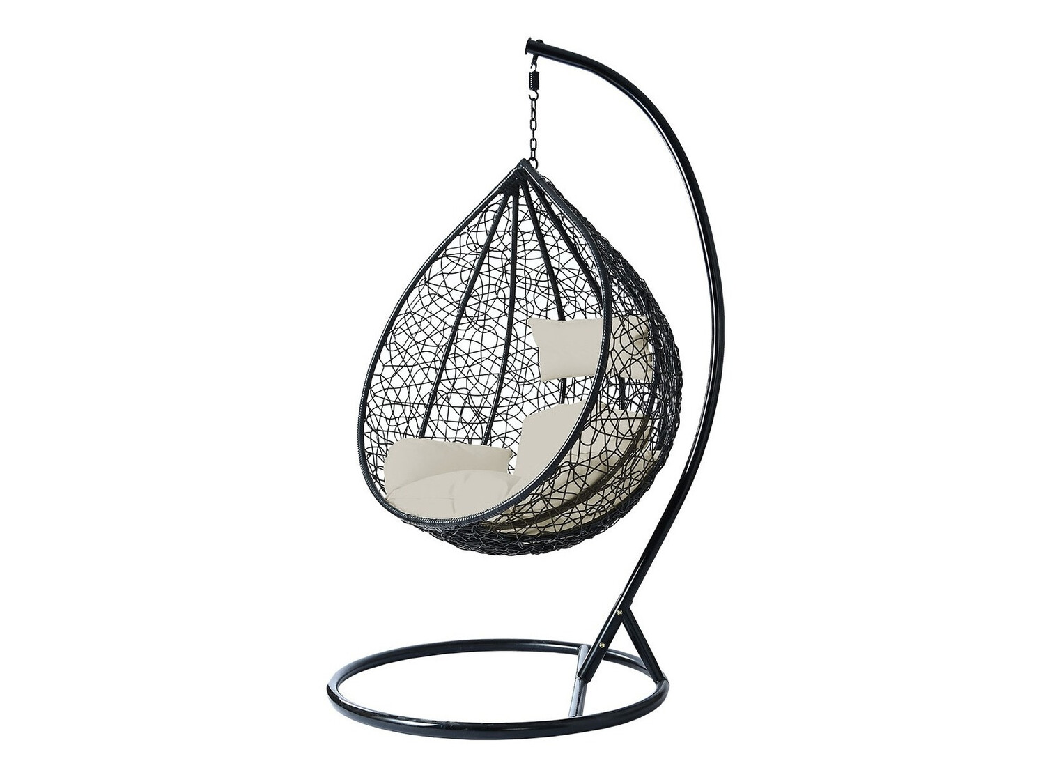 Cadeira suspensa Comfivo 148 (Preto + Creme)