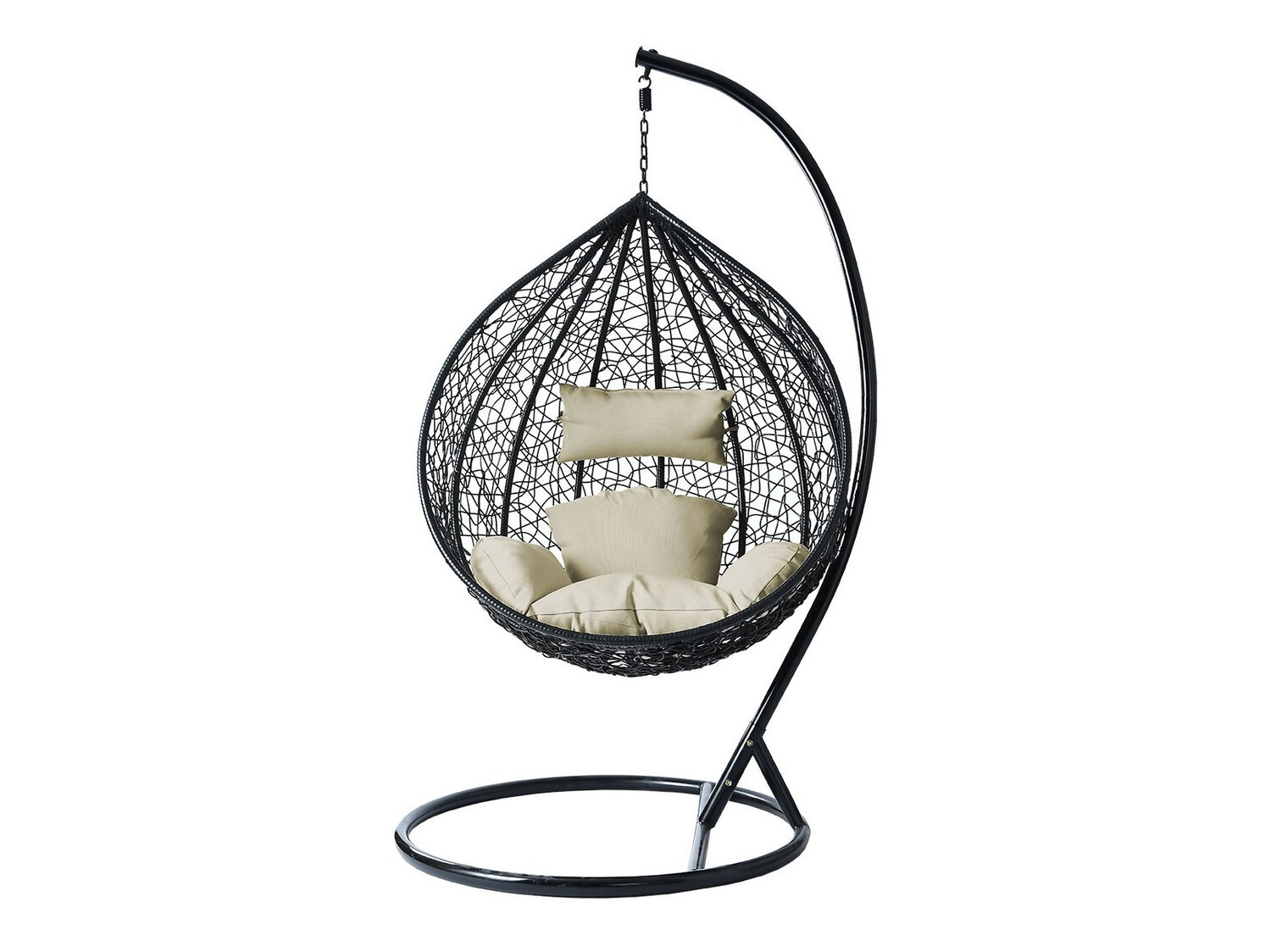 Cadeira suspensa Comfivo 148 (Preto + Creme)