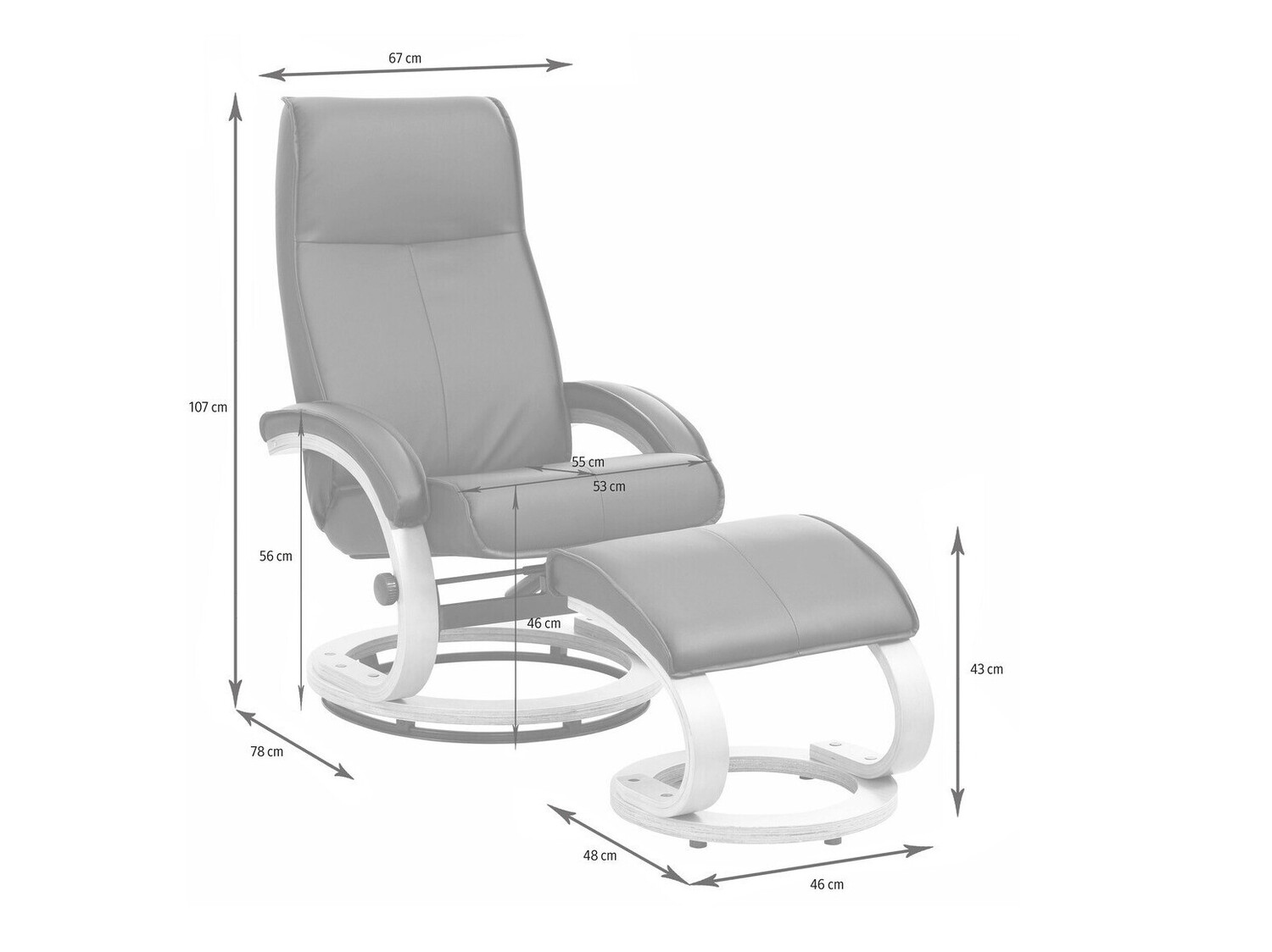 Poltrona Denton 194 (Preto + Castanho)