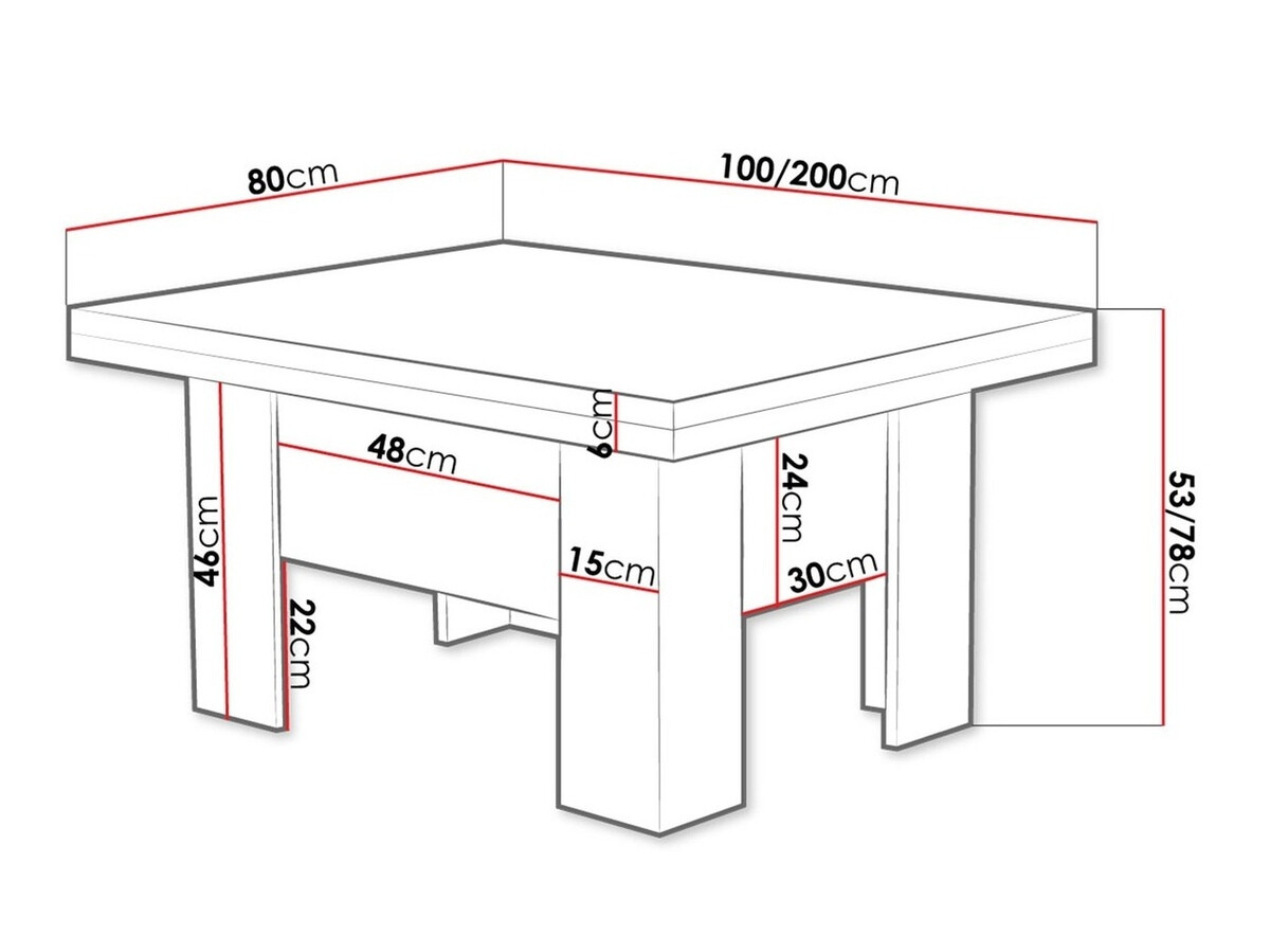 Mesa de centro extensível Stanton 102 (Carvalho agitado)