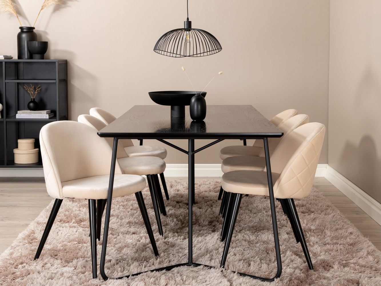 Conjunto para refeições Dallas 2723 (Bege + Preto)