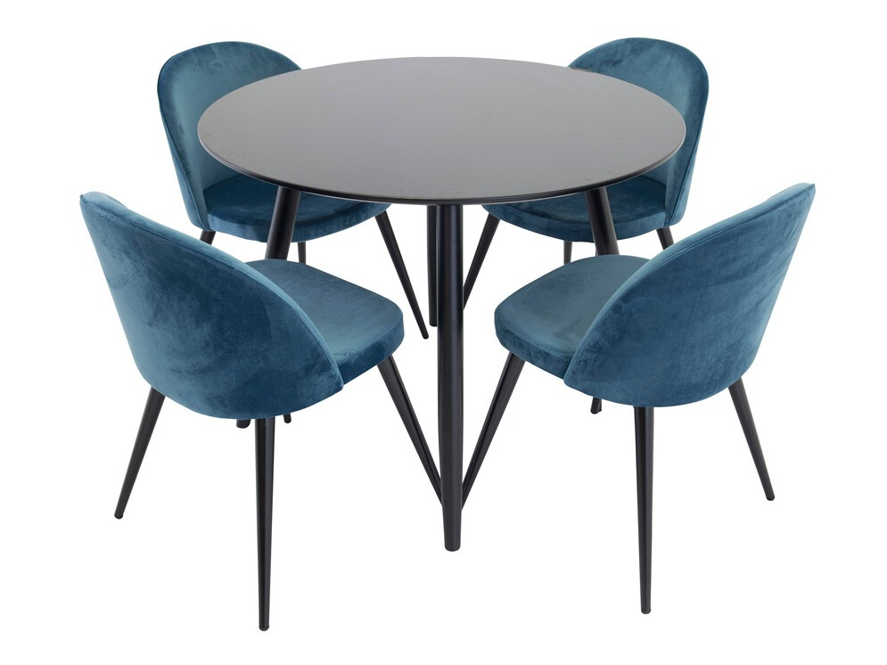 Cadeira Dallas 153 (Azul escuro + Preto)