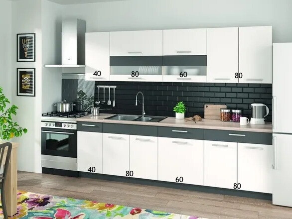 Conjunto de cozinha modular Mode White 128