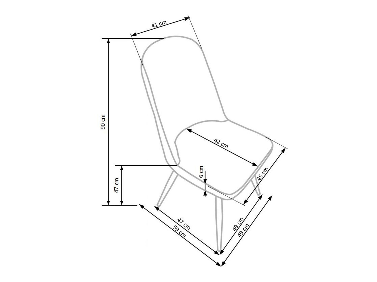Cadeira Houston 562 (Creme + Carvalho de mel)