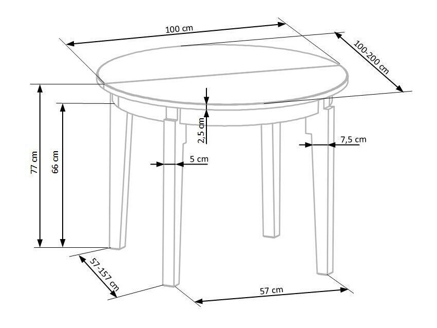 Mesa Houston 785 (Branco)