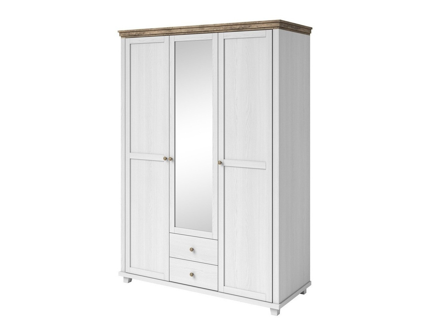 Roupeiro Tolnue 114 (Cinza branqueada + Carvalho lefkas)