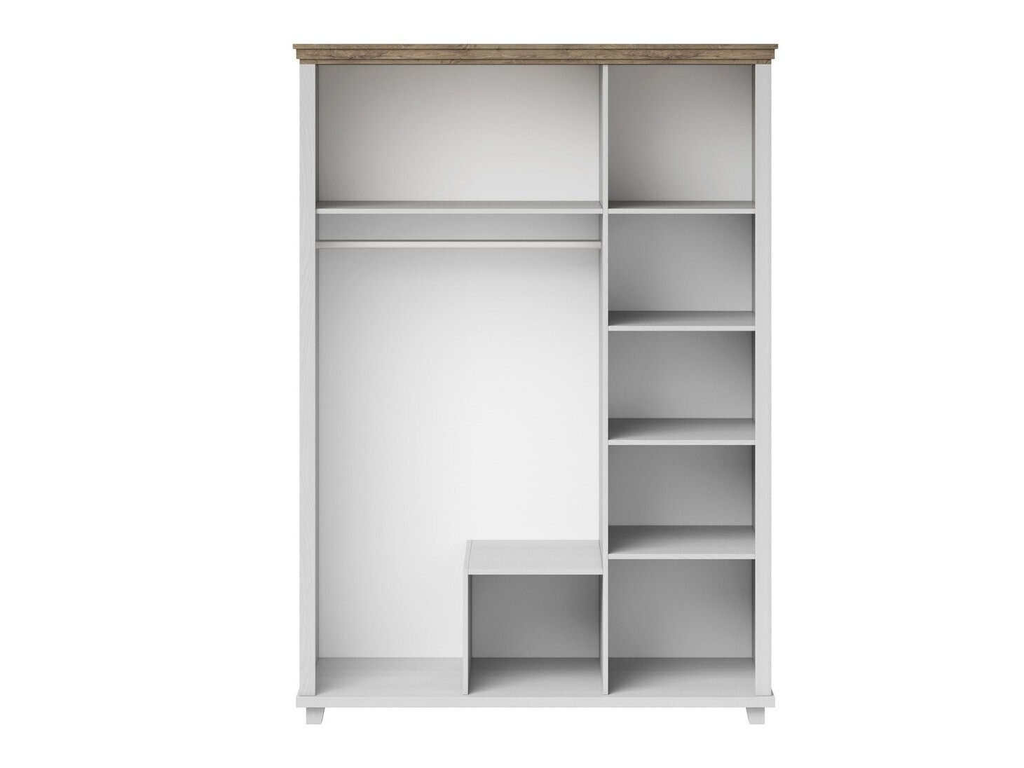 Roupeiro Tolnue 114 (Cinza branqueada + Carvalho lefkas)