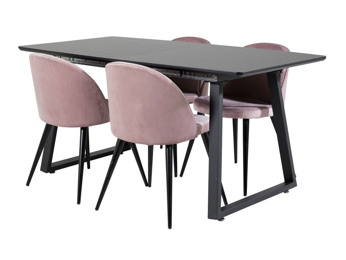 Conjunto para refeições Dallas 1609 (Rosa + Preto)