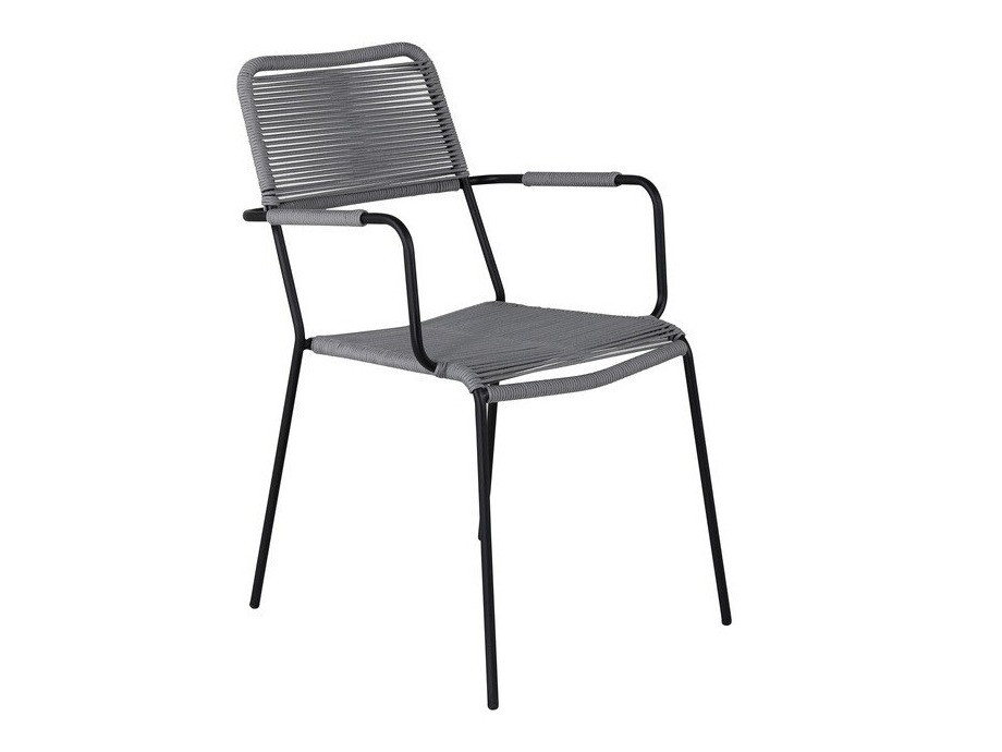 Cadeira para o exterior Dallas 2819 (Cinzento + Preto)