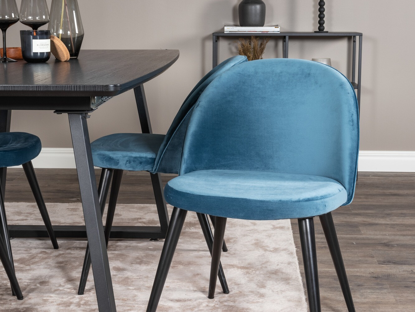 Conjunto para refeições Dallas 1609 (Azul + Preto)