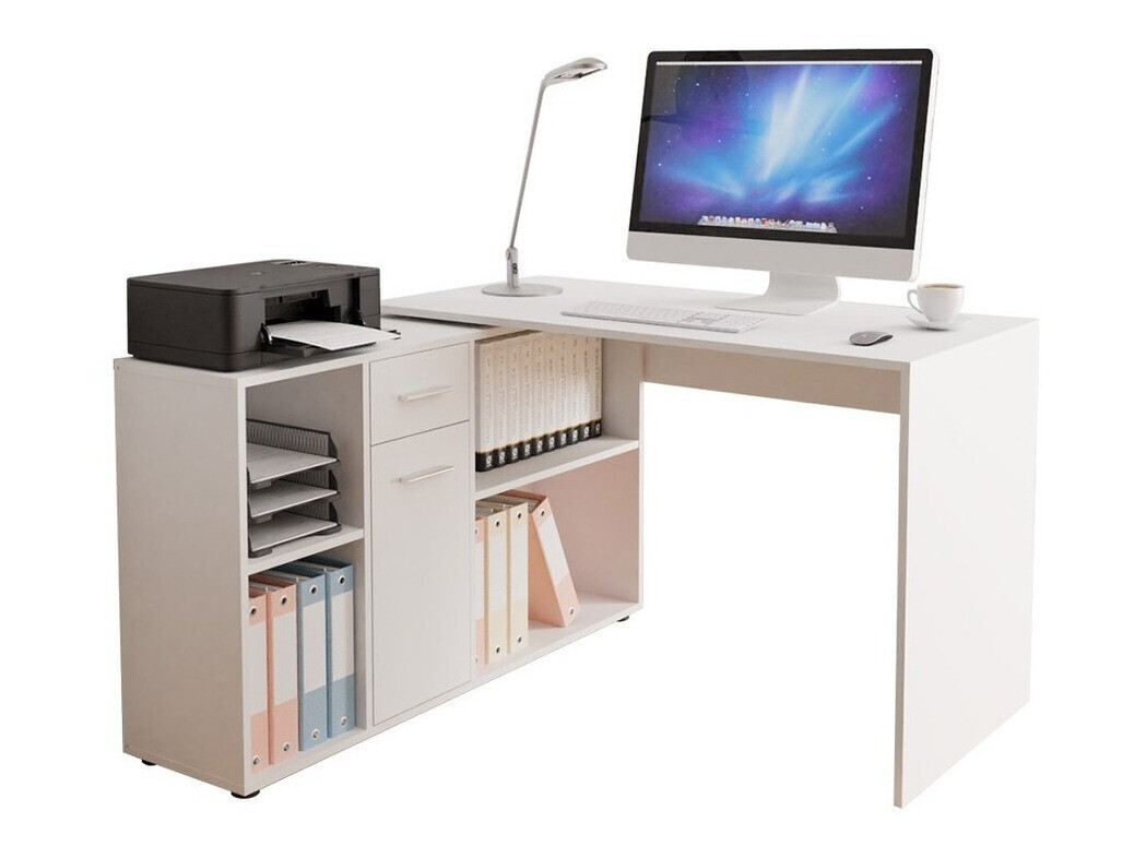 Mesa de escritório para cantos Bristol 122 (Branco)