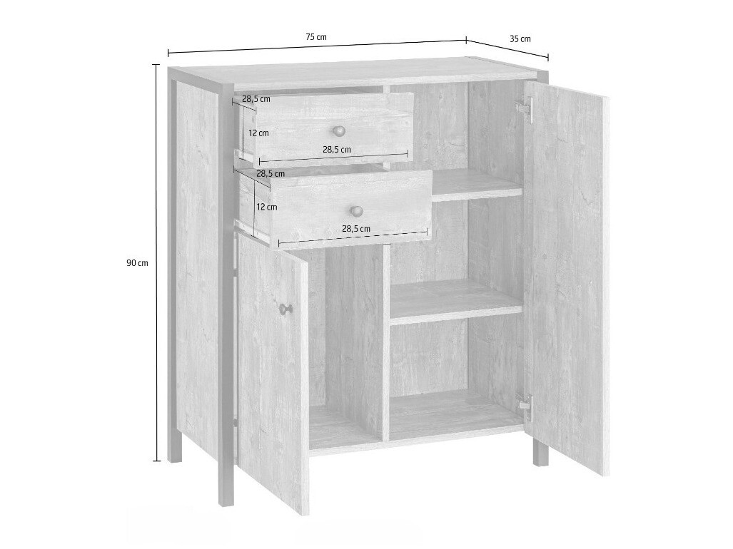 Armário colocado para casa de banho Larnovo 106