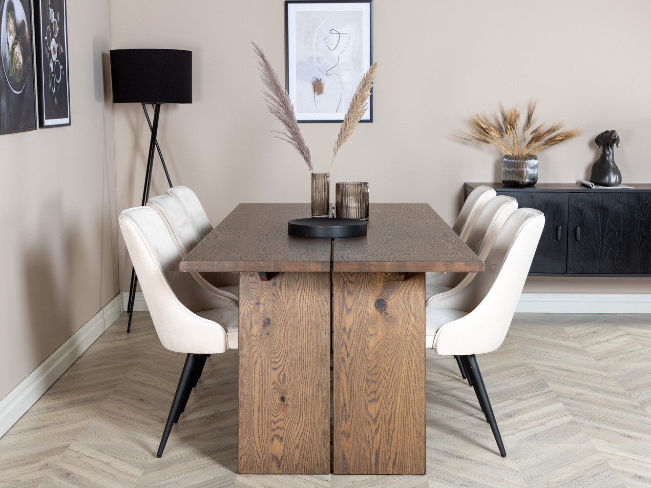 Conjunto para refeições Dallas 1807 (Preto + Bege)