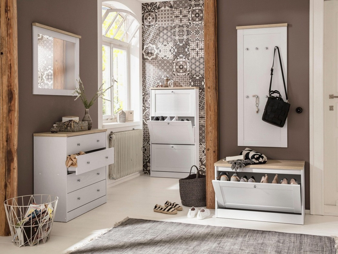 Sapateira Cirtene 101 (Branco + Carvalho)