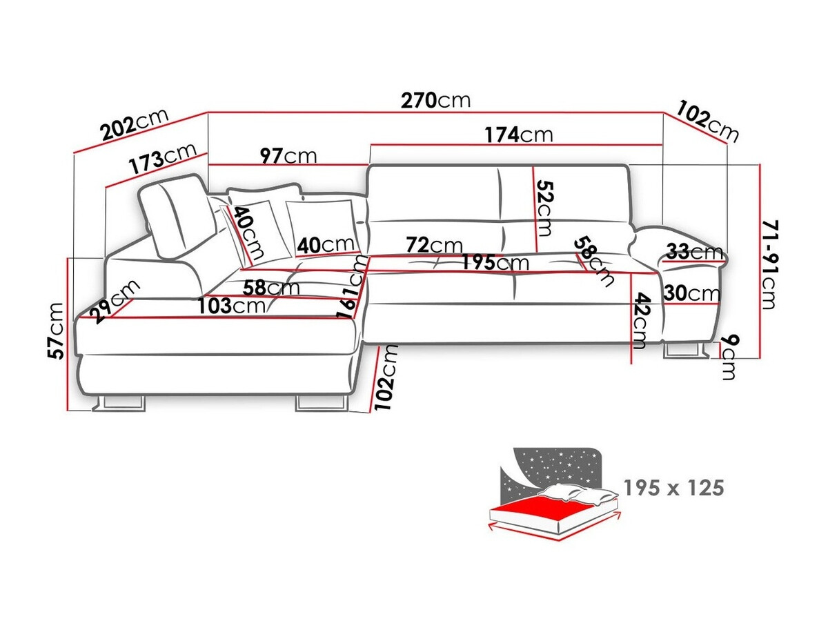 Sofá de canto Comfivo Ruta II (Uttario Velvet 2979 + Senegal 825)