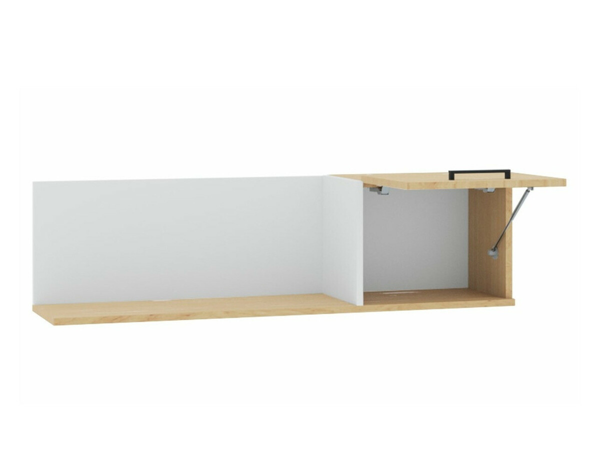 Conjunto para sala de estar Omaha S118 (Branco + Carvalho claro)