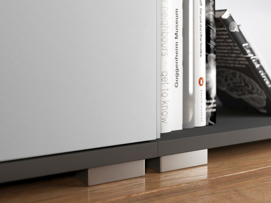 Estante Lartesi 104 (Cinzento claro + Grafite)