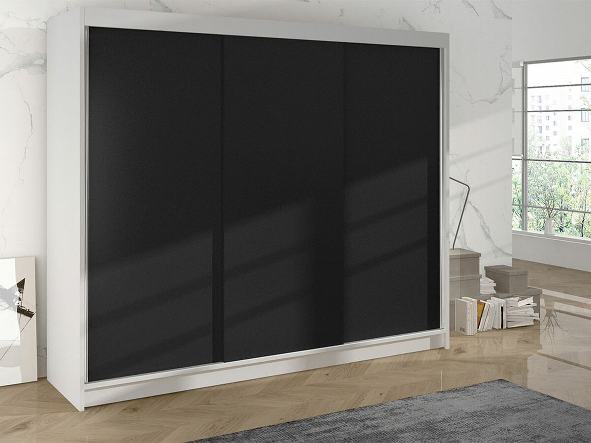 Roupeiro Closico Durion II (Branco + Preto)