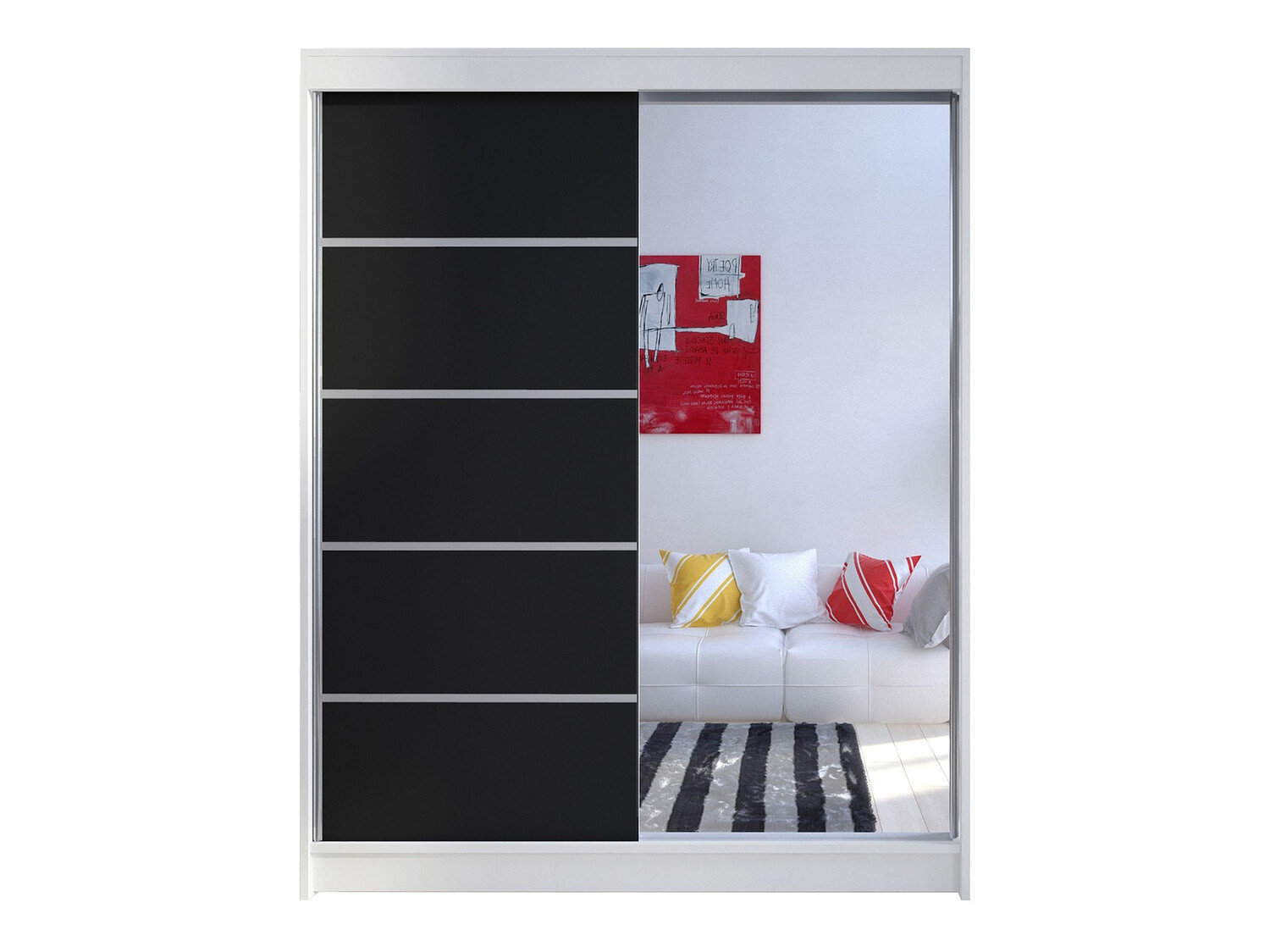 Roupeiro Closico Vastor III (Branco + Preto)