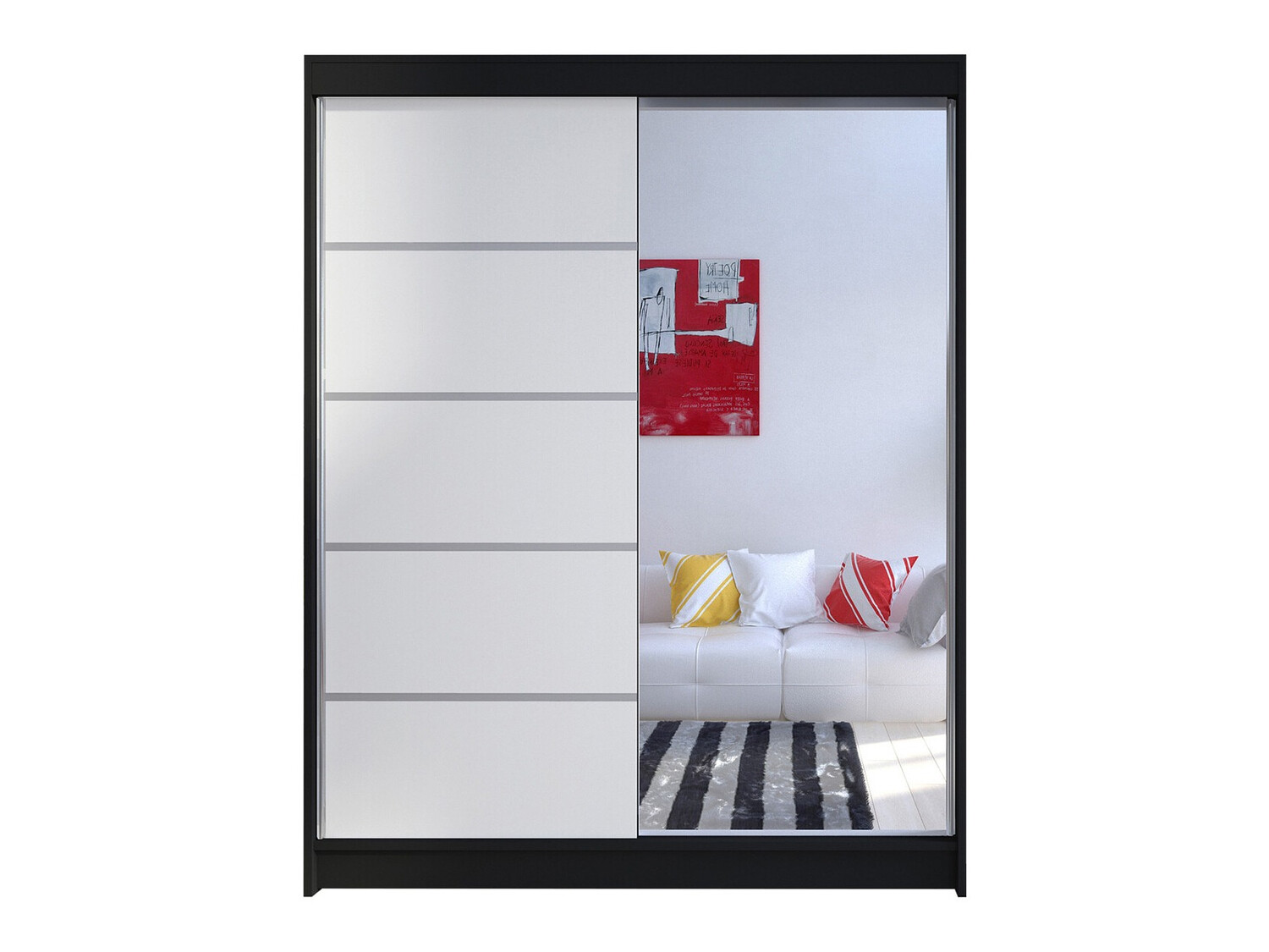Roupeiro Closico Vastor III (Preto + Branco)