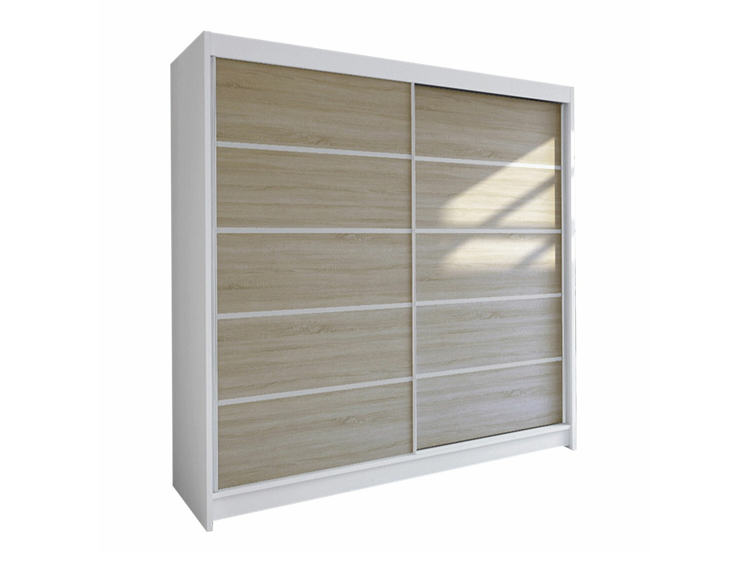 Roupeiro Closico Cavaris IV (Branco + Carvalho sonoma)