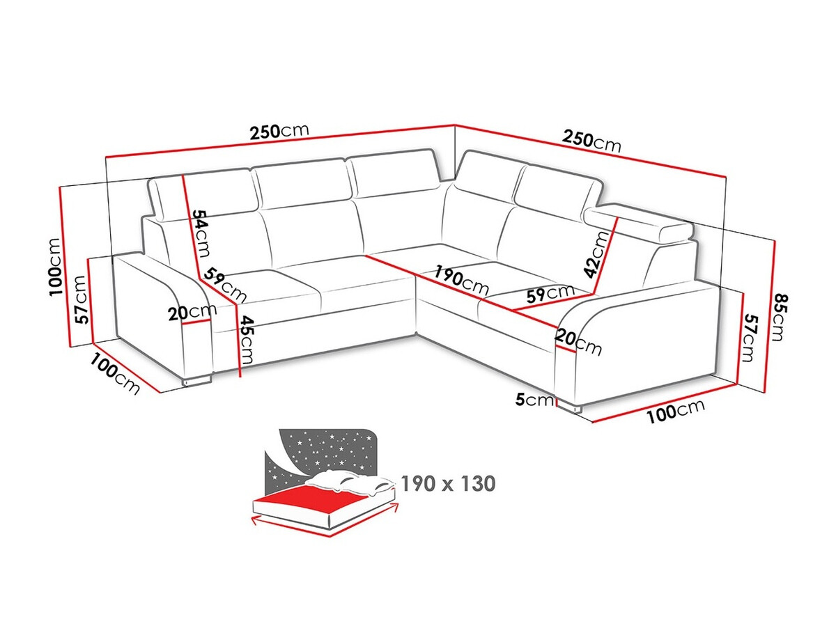 Sofá de canto Ovos I (Crown 18)