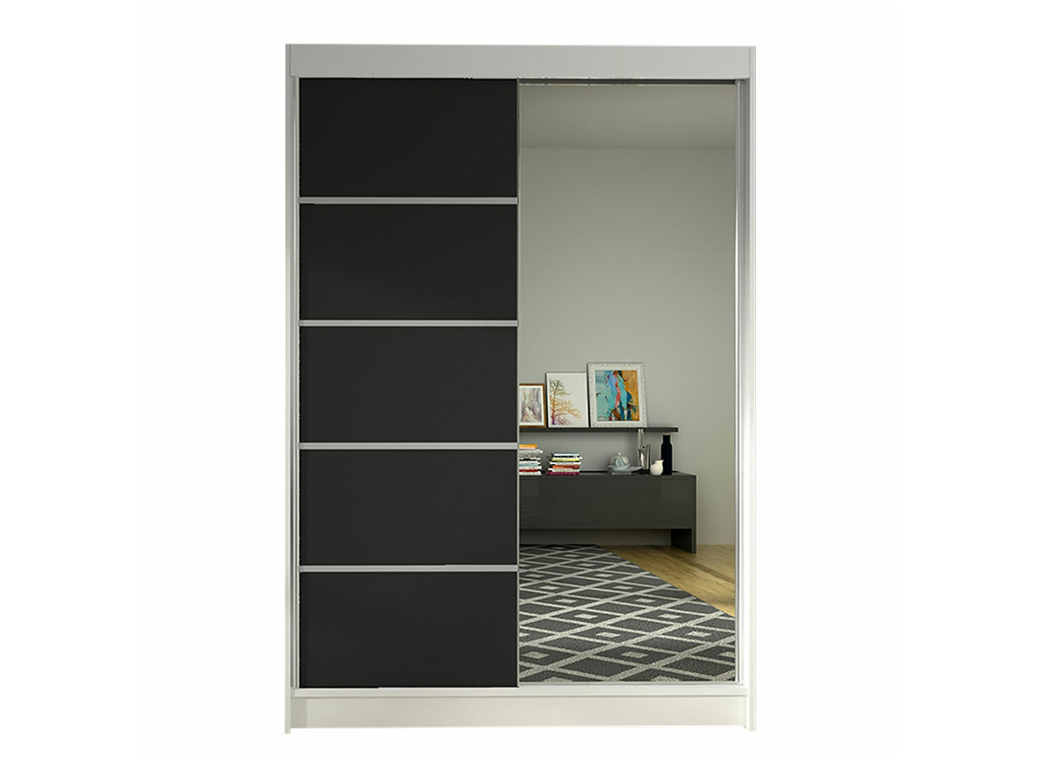 Roupeiro Closico Salvor III (Branco + Preto)