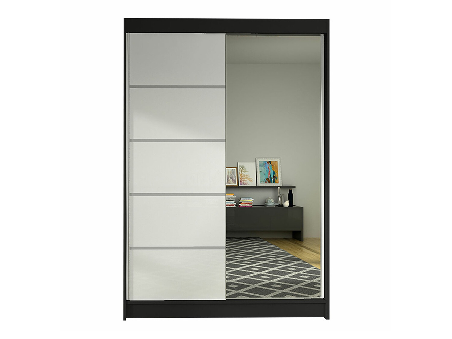 Roupeiro Closico Salvor III (Preto + Branco)