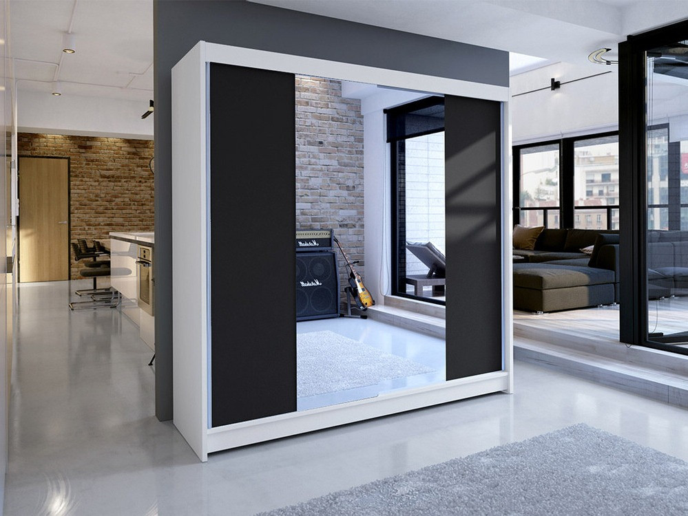 Roupeiro Closico Cavaris II (Branco + Preto)