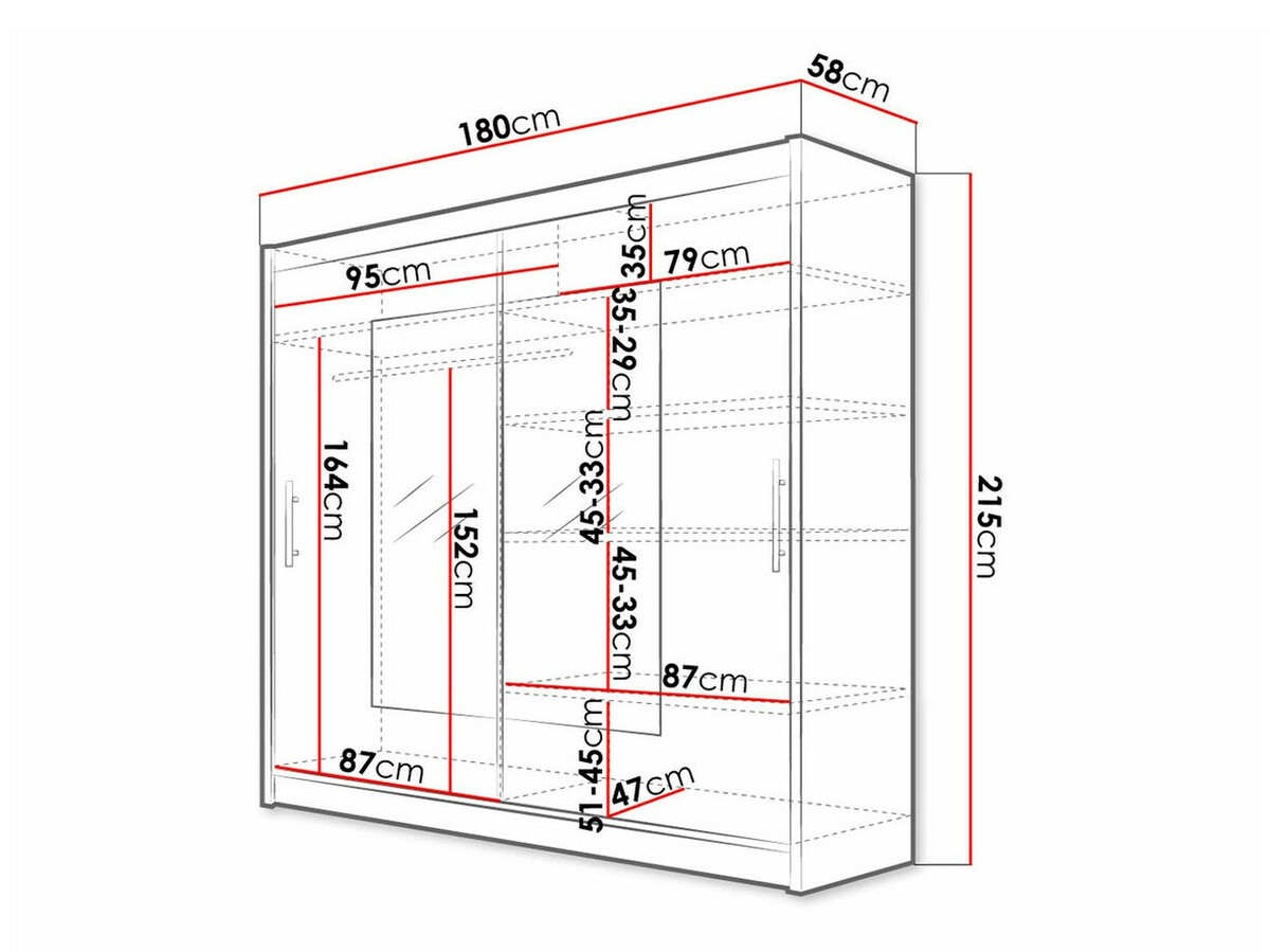 Roupeiro Closico Pallor VII (Preto)