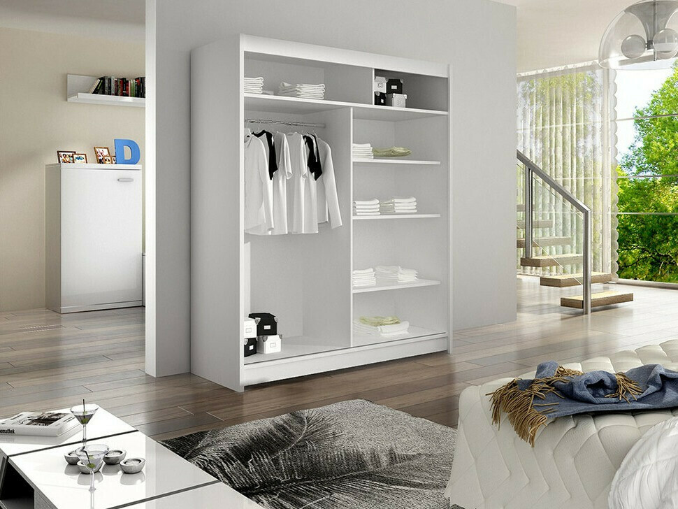 Roupeiro Closico Vastor V (Branco + Preto)