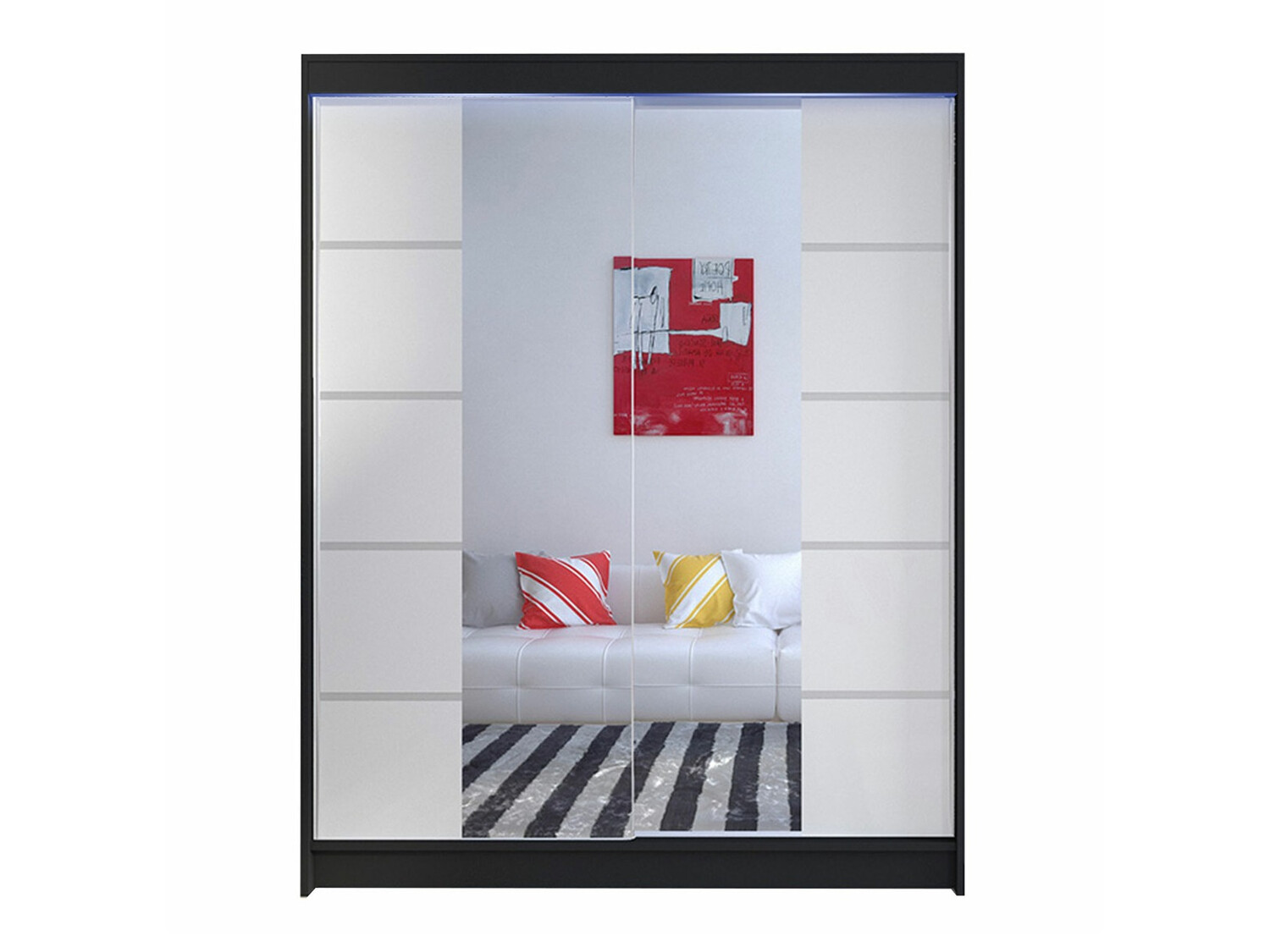 Roupeiro Closico Vastor V (Preto + Branco)