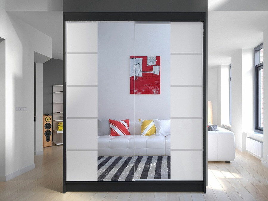 Roupeiro Closico Vastor V (Preto + Branco)