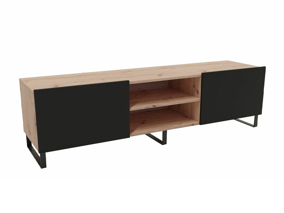 Móvel de TV Stanton 143 (Carvalho Artisan + Preto)