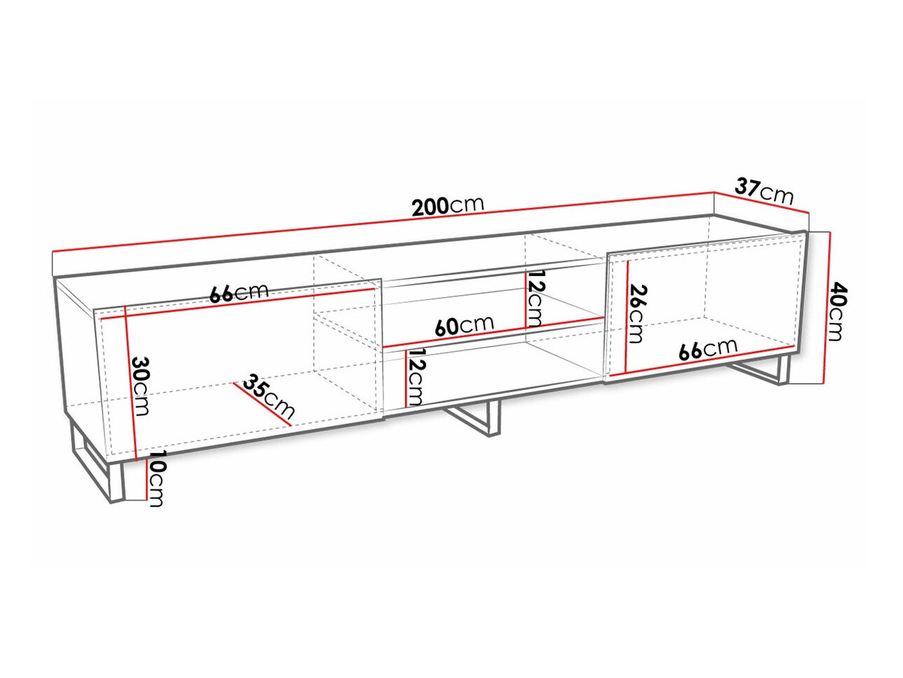 Móvel de TV Stanton 144 (Branco)