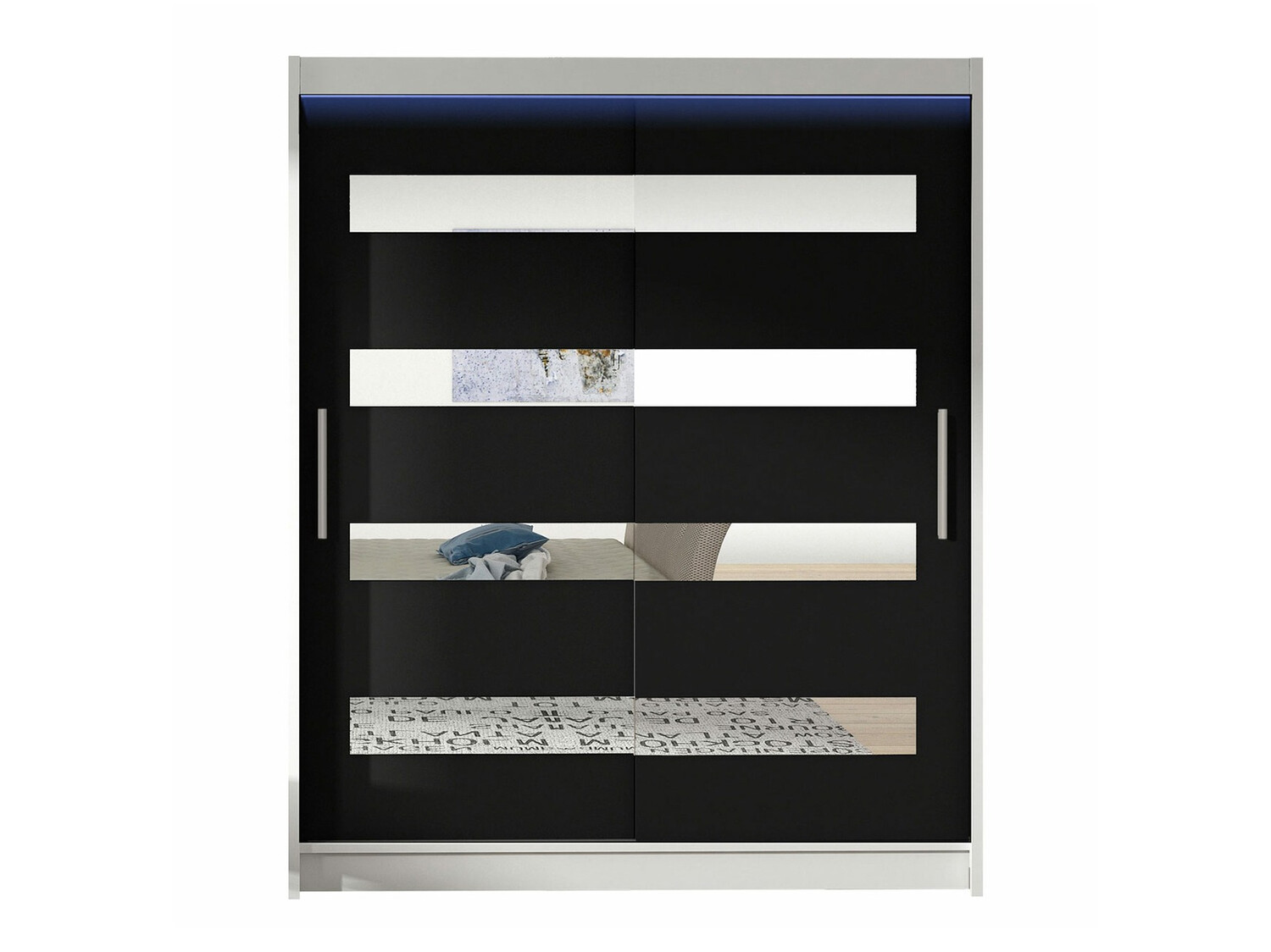 Roupeiro Closico Camera XIII (Branco + Preto)