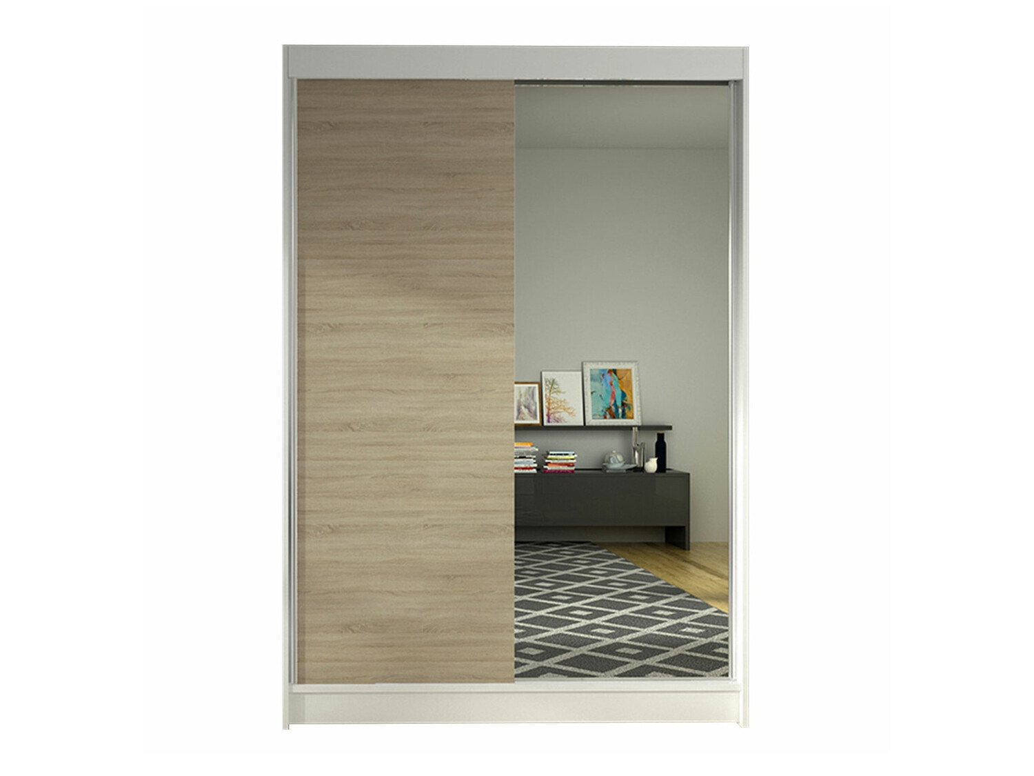 Roupeiro Closico Salvor I (Branco + Carvalho sonoma)