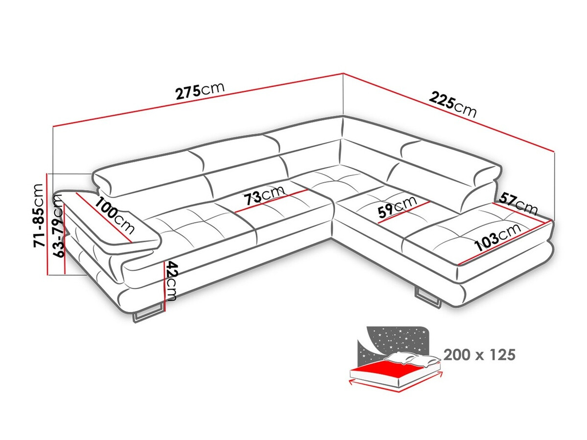Sofá de canto Lincoln 142 (Vienna 01)