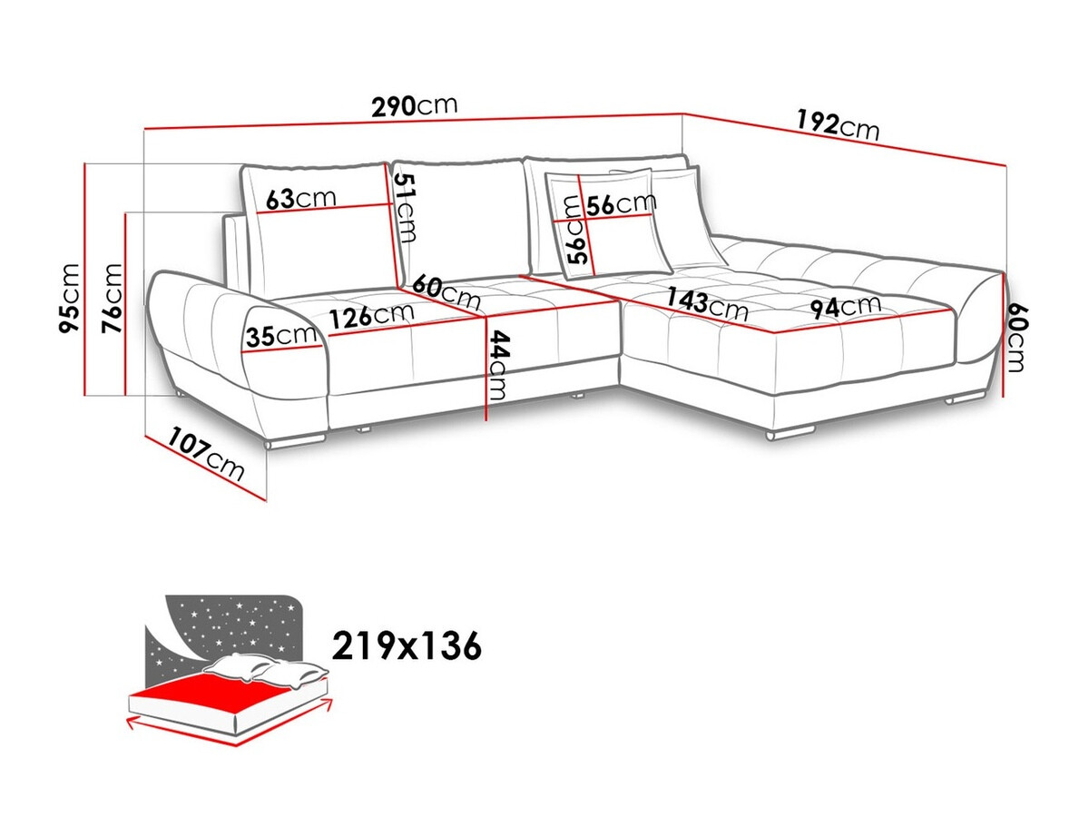 Sofá de canto Lincoln 115 (Manãolith 95)