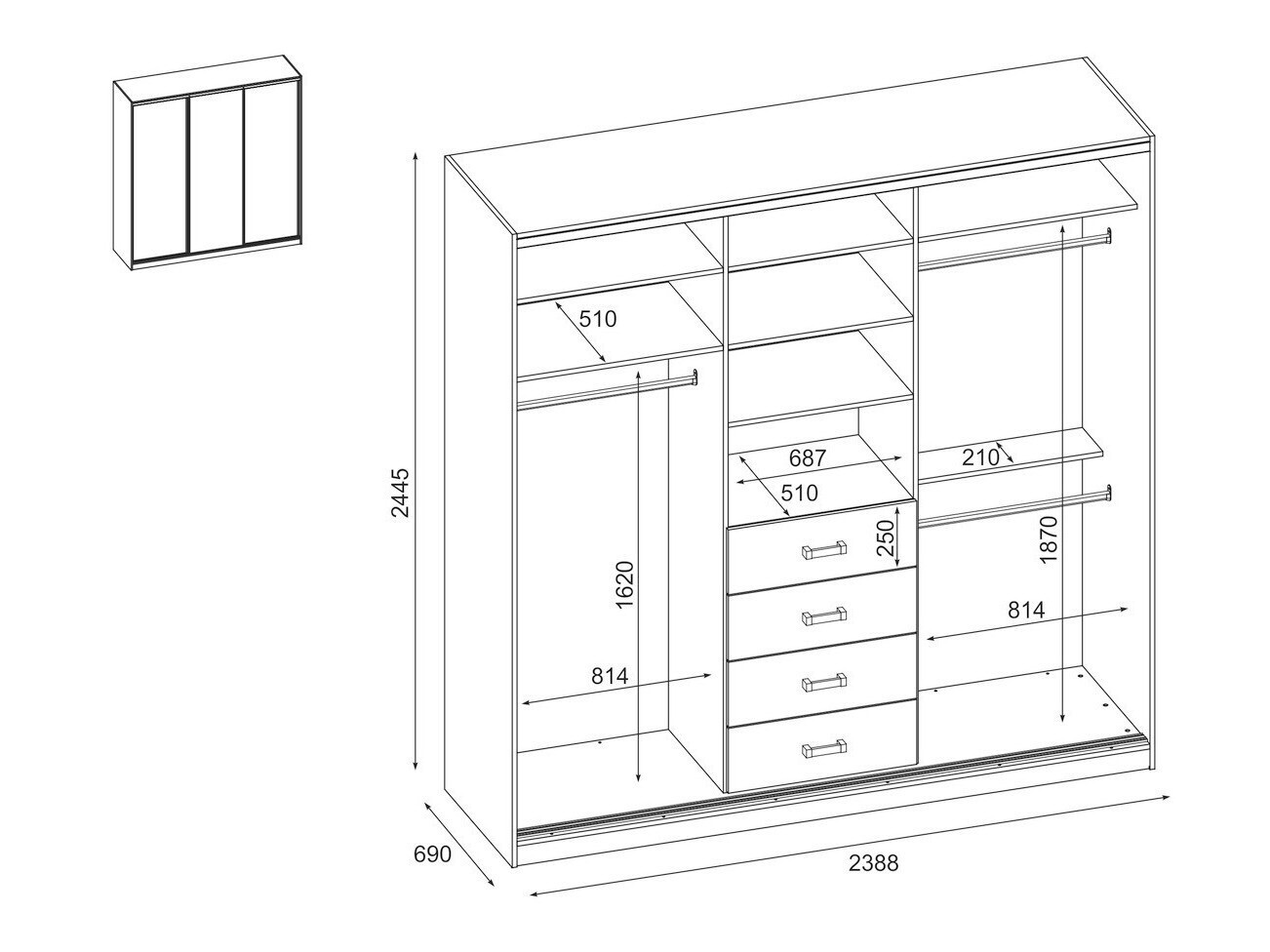 Roupeiro Lexington 157 (Branco)
